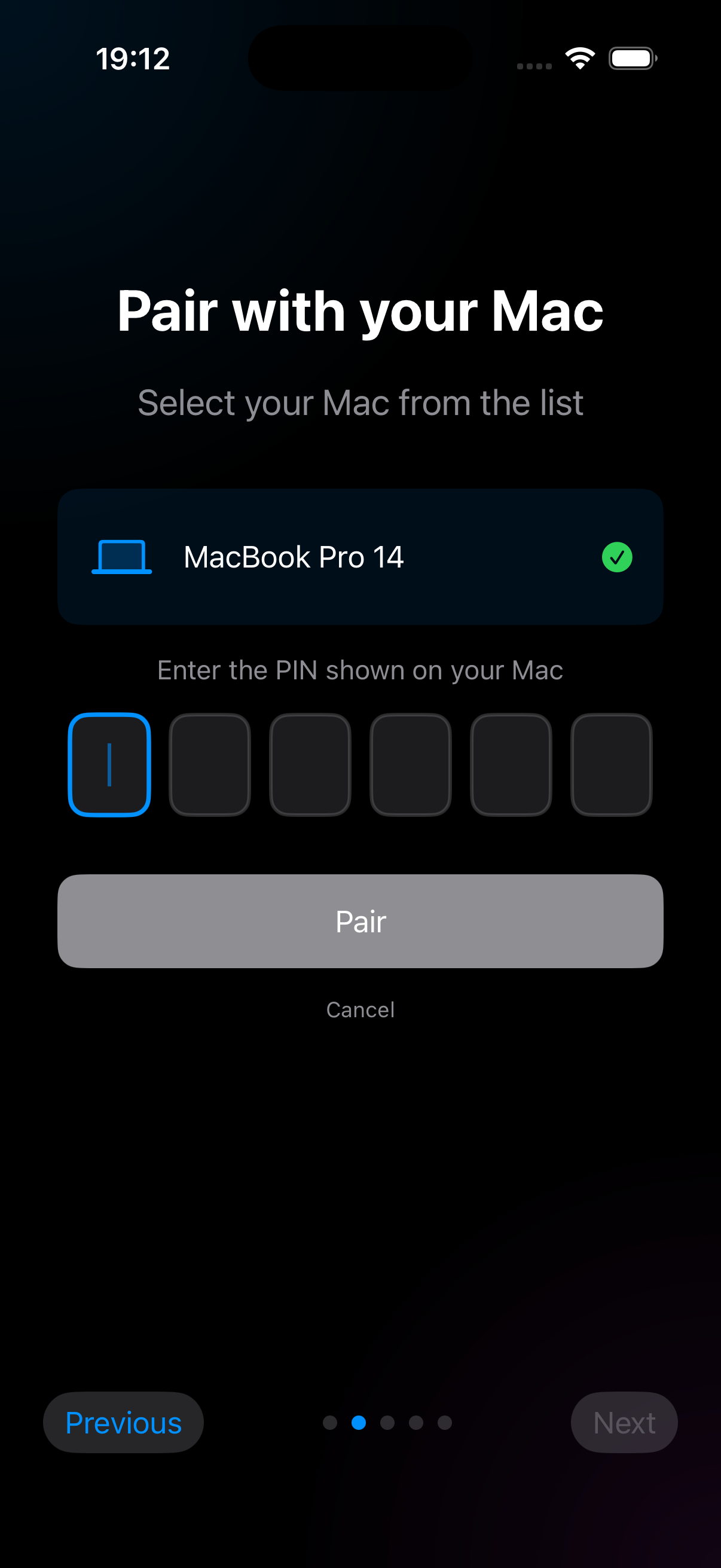 KoeCode iPhone - Pair with Mac